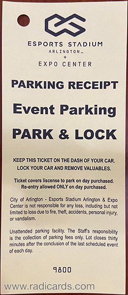 Dallas Card Show | April 23-24, 2022 | Parking Pass