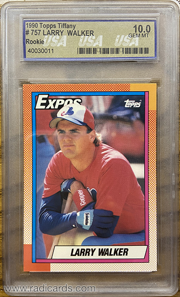 Larry Walker 1990 Topps #757 Tiffany /15,000
