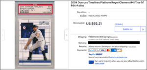 Roger Clemens 2004 Donruss Timelines #41 Platinum Aftermarket | eBay Listing