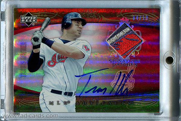 Travis Hafner 2005 Artifacts Signature Patches #AP-TH /10