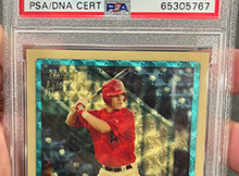 Mike Trout 2009 Bowman Chrome Superfractor Crossed Over to PSA