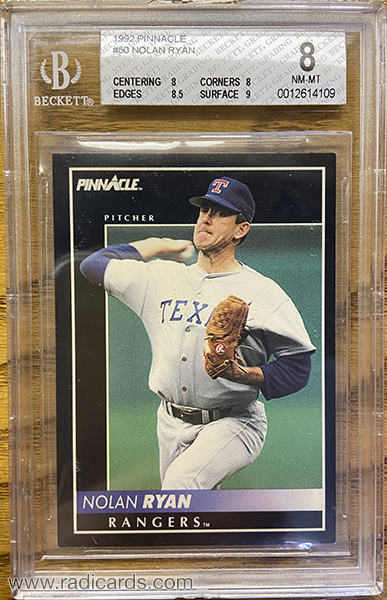 Nolan Ryan 1992 Pinnacle #50 BGS 8