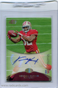 Kendall Hunter 2011 Topps Prime #96 Rookie Autographs Gold Holofoil /1