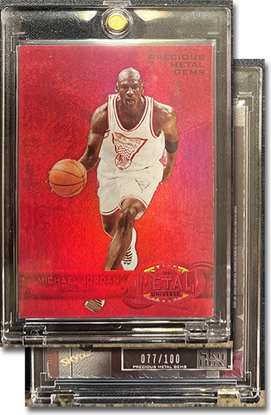 Michael Jordan 2021 Metal Universe Champions '97-98 Retro #RB-1 Precious Metal Gems Red /90