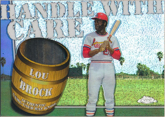 Lou Brock 2004 Topps Chrome Handle With Care Bat Knob Relics #HCR-LBR 1 of 1 /1