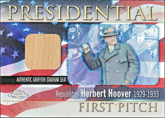 Herbert Hoover 2004 Topps Chrome Presidential First Pitch Seat Relics #FPR-HH /100