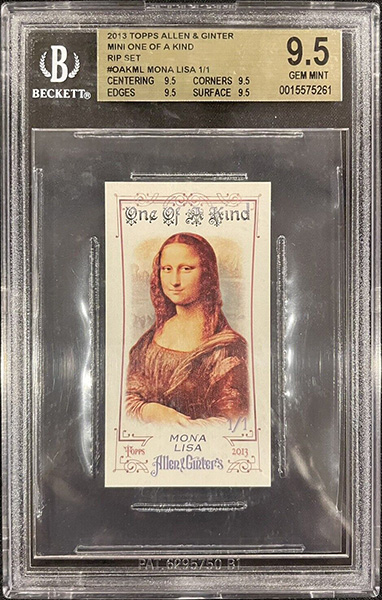 Mona Lisa 2013 Topps Allen and Ginter Mini One of a Kind #OAK-ML /1