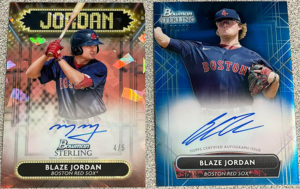 Blaze Jordan 2022 Bowman Sterling w/ Manny Machado Autograph