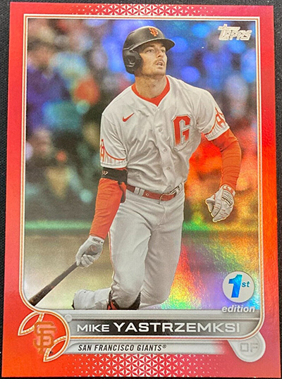 Mike Yastrzemski 2022 Topps 1st Edition #103 Red /50