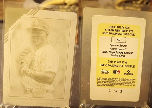 Frank Thomas 2022 Topps Gallery #61 Printing Plates Yellow w/ Wrong Sticker