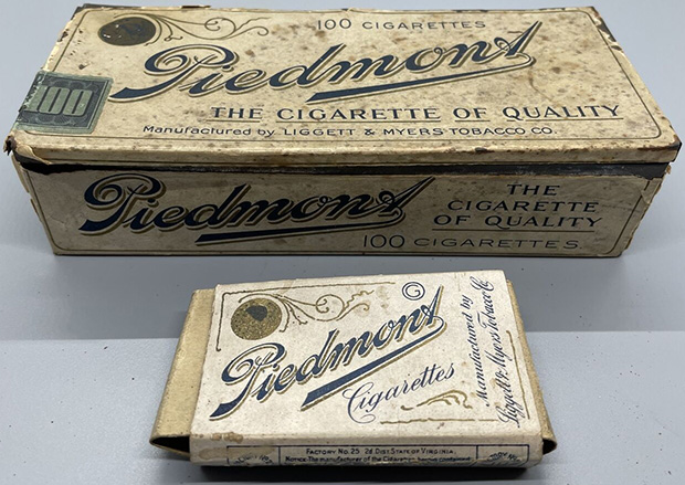 1909-11 T206 Piedmont Cigarettes Tin and Pack