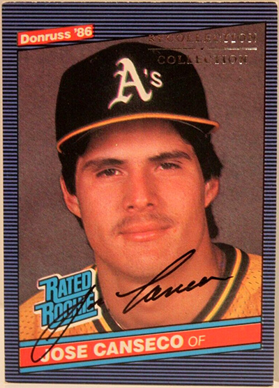 Jose Canseco 2003 Donruss Rookies Recollection Autographs #5 86 /1