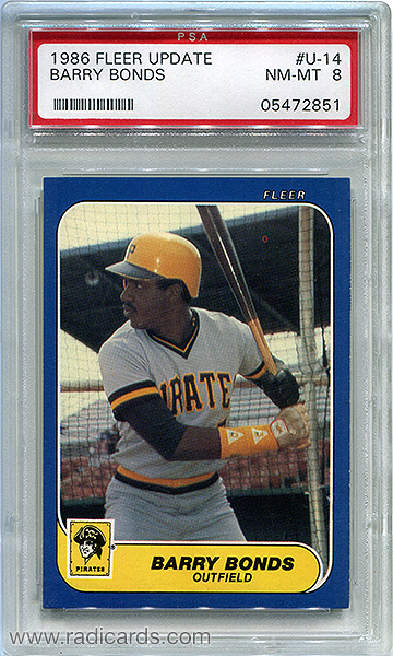 Barry Bonds 1986 Fleer Update #U-14