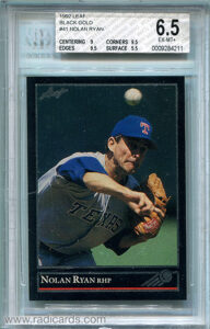 Nolan Ryan 1992 Leaf #41 Black Gold Error