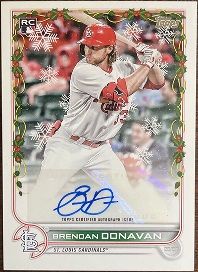 Brendan Donovan 2022 Topps Walmart Holiday Autographs #WHA-BD