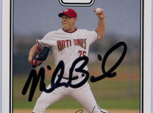 Mike Bacsik 2008 Topps Facsimile Signature Belongs to Someone Else