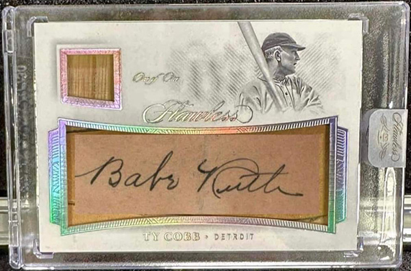 Ty Cobb 2022 Panini Flawless Flawless Material Cuts #10