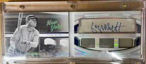 Babe Ruth 2022 Panini National Treasures Legendary Material Signatures Triple City #26 /1 w/ George Brett Cut