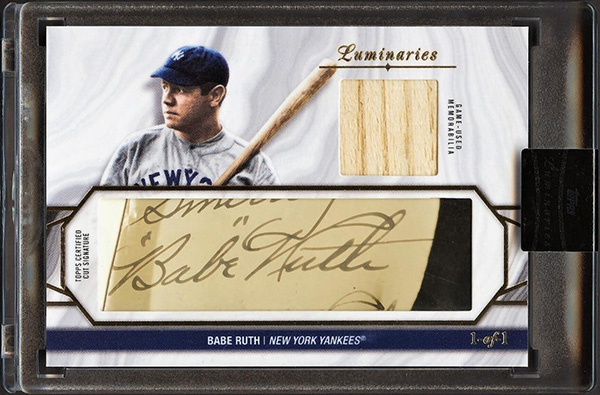 Babe Ruth 2022 Topps Luminaries Cut Signature Relics #CSR-BRU /1