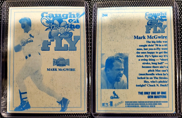 Mark McGwire 1999 Metal Universe #244 Gem Masters Cyan Paper Proof