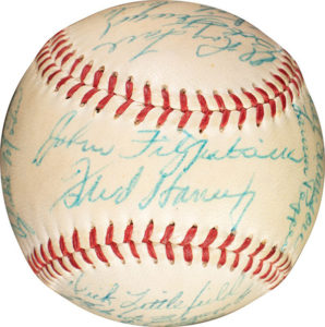1955 Pirates Team Signed Baseball (Roberto Clemente Rookie Year)