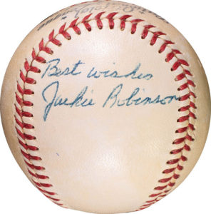 Jackie Robinson Signed Official Ford Frick Baseball