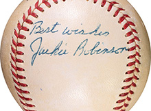 Jackie Robinson Signed Ford Frick Baseball Glows with Rich History