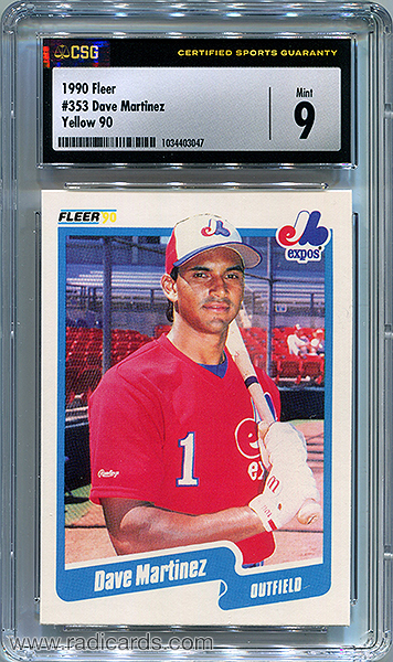 Dave Martinez 1990 Fleer #353A