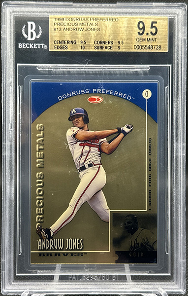 Andruw Jones 1998 Donruss Preferred Precious Metals #13 /50