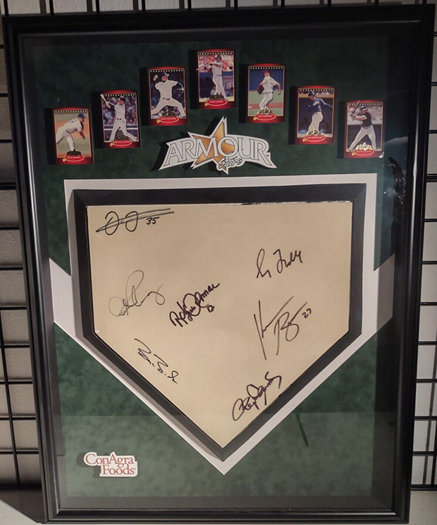 2001 Armour Stars Autographed Home Plate