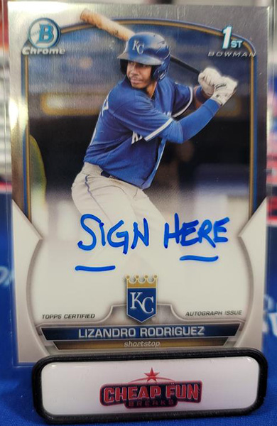 Lizandro Rodriguez 2023 Bowman Chrome Prospect Autographs #CPA-LRZ