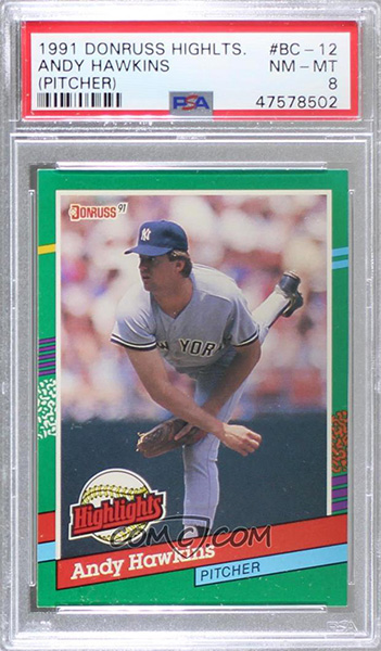 Andy Hawkins 1991 Donruss Bonus Cards #BC12A