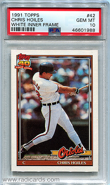 Chris Hoiles 1991 Topps #42A