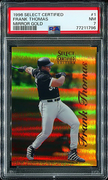 Frank Thomas 1996 Select Certified #1 Mirror Gold /30