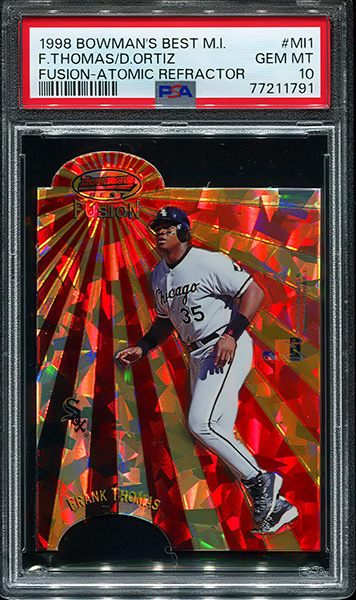 F.Thomas/D.Ortiz 1998 Bowman's Best Mirror Image Fusion #MI1 Atomic Refractor /25