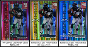 1999 Donruss Elite Primary Colors Football Cards