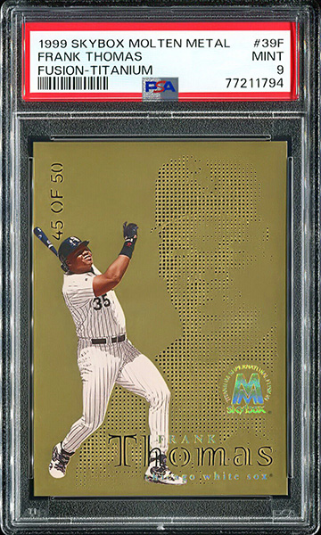 Frank Thomas 1999 Skybox Molten Metal Fusion #39F Titanium /50