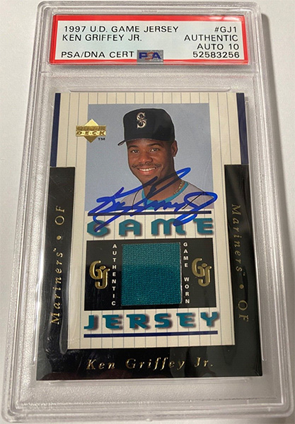 Ken Griffey Jr. 1997 Upper Deck Game Jersey #GJ1 Signed