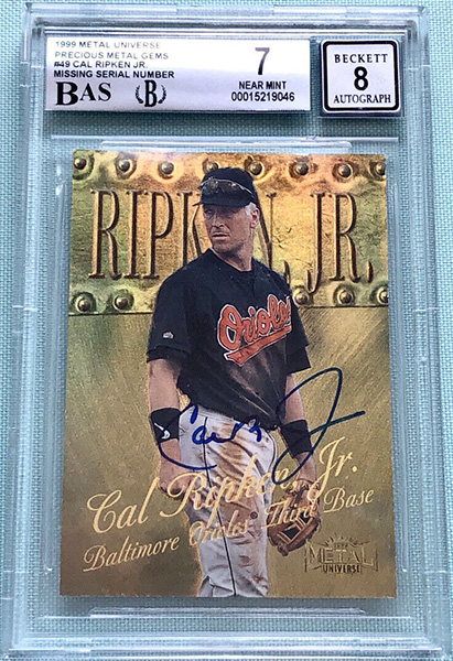 Cal Ripken Jr. 1999 Metal Universe #49 Precious Metal Gems /50 Signed