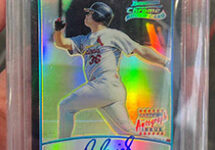 Exact Albert Pujols 2001 Bowman Chrome Used to Make 2011 Reprint