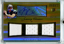 2010 Topps Tribute Autographed Triple Relics Football Cards