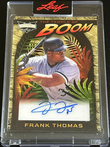 Frank Thomas 2023 Leaf Vibrance The Temple of Boom TTB-FT1 Gold Vinyl /1