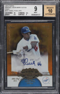 Yasiel Puig 2013 Topps Making Their Mark Autographs Gold #MMA-YP /10