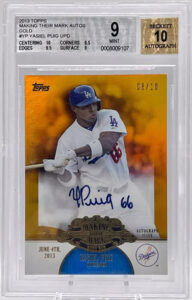 Yasiel Puig 2013 Topps Making Their Mark Autographs Gold #MMA-YP /10