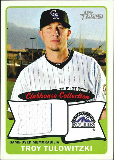 Troy Tulowitzki 2014 Topps Heritage Clubhouse Collection Relics #CCR-TT