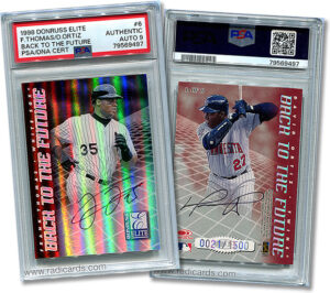 F.Thomas/D.Ortiz 1998 Donruss Elite Back to the Future #6a (First 100 Printed)