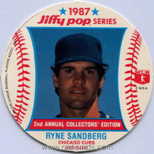 Ryne Sandberg 1987 MSA Jiffy Pop Discs #1