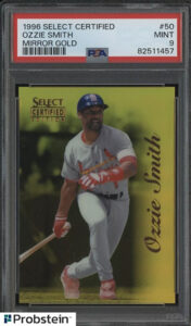 Ozzie Smith 1996 Select Certified #50 Mirror Gold /30