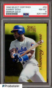 Sammy Sosa 1996 Select Certified #59 Mirror Gold /30