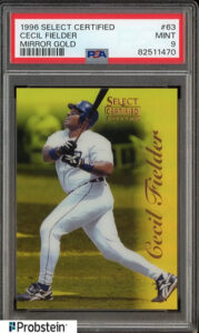Cecil Fielder 1996 Select Certified #63 Mirror Gold /30